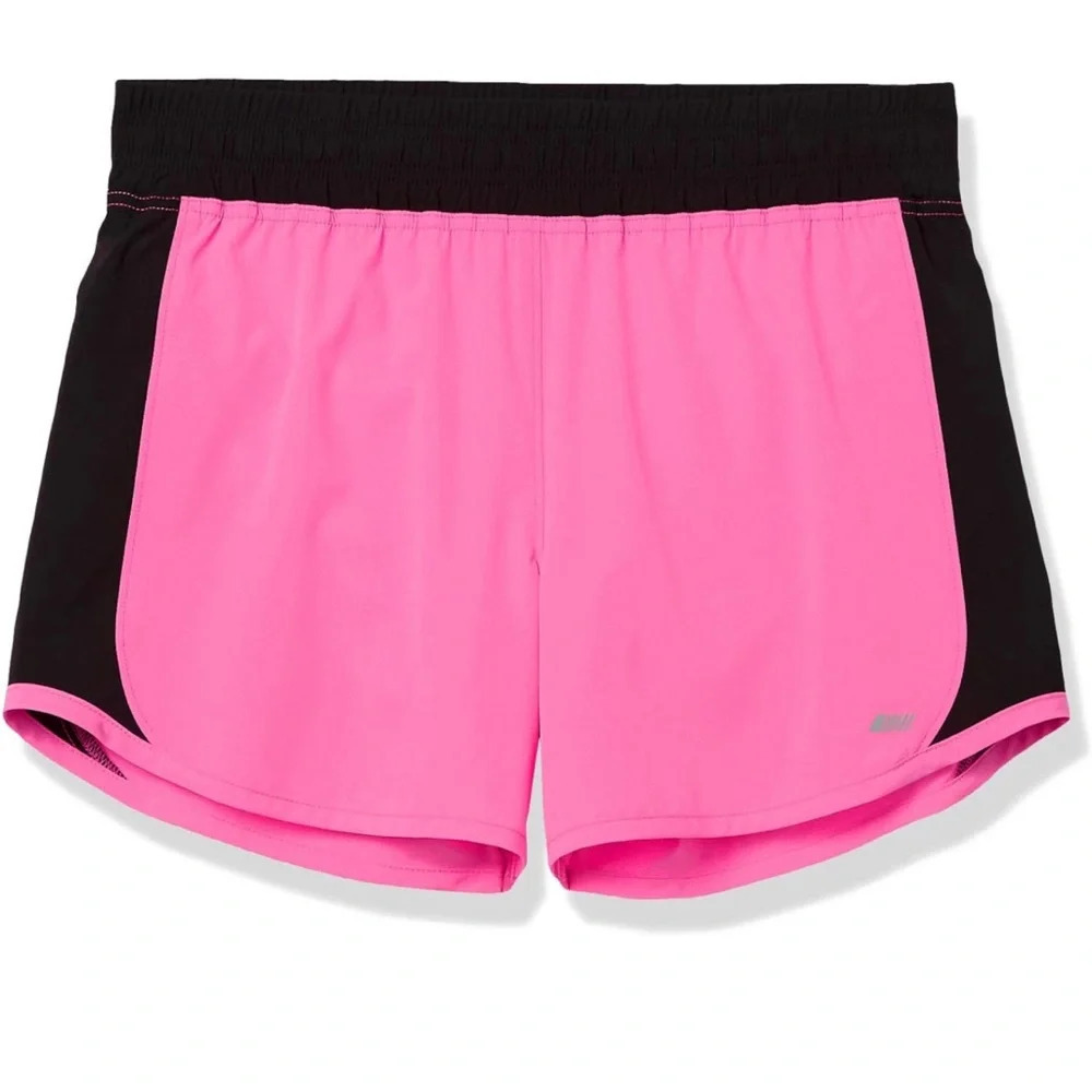 Amazon Essentials Women's Pink and Black 4" Stretch Woven Running Short Size XXL